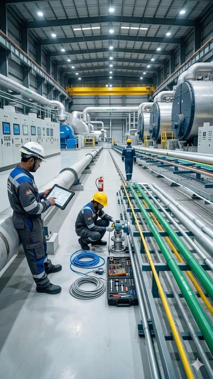 Línea de producción y maquinaria en una nave industrial